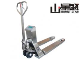 304不銹鋼防腐叉車(chē)手拖電子秤 倉(cāng)儲(chǔ)化工油漆廠行業(yè)液壓地牛手拉電子稱